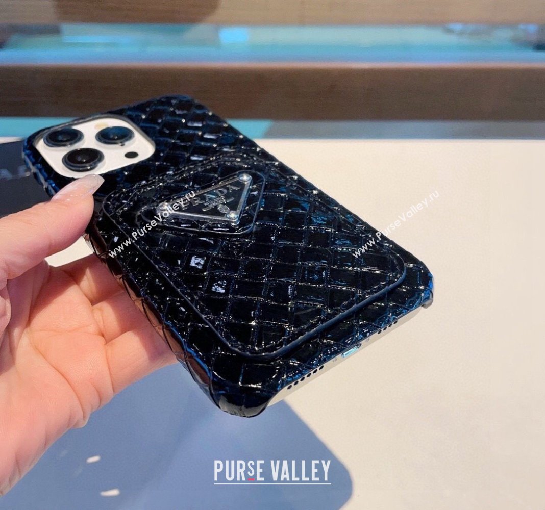 Prada Woven iPhone Case Black 2024 0409 (XMN-240409084)