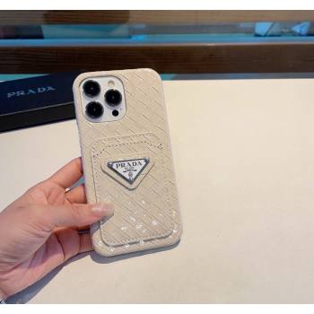 Prada Woven iPhone Case White 2024 0409 (XMN-240409085)