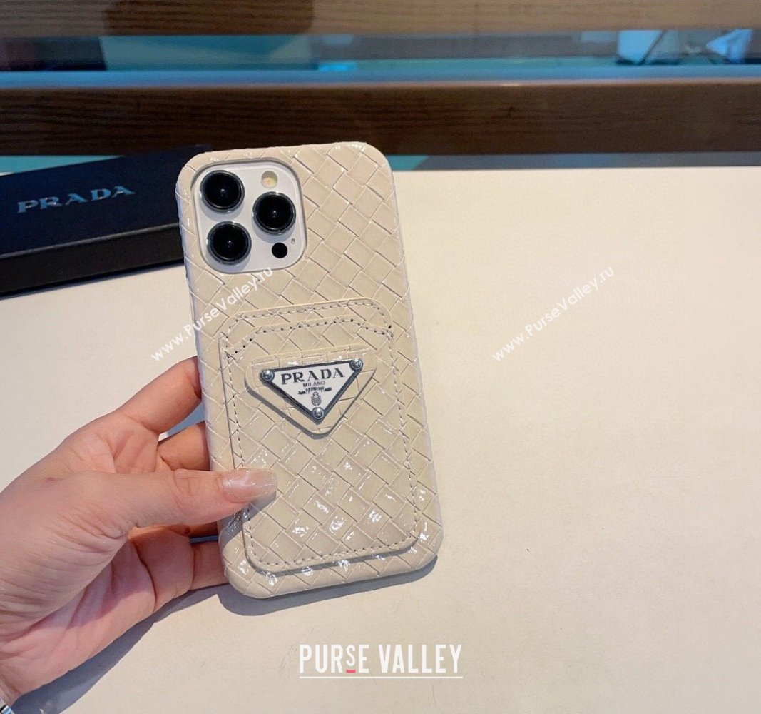 Prada Woven iPhone Case White 2024 0409 (XMN-240409085)