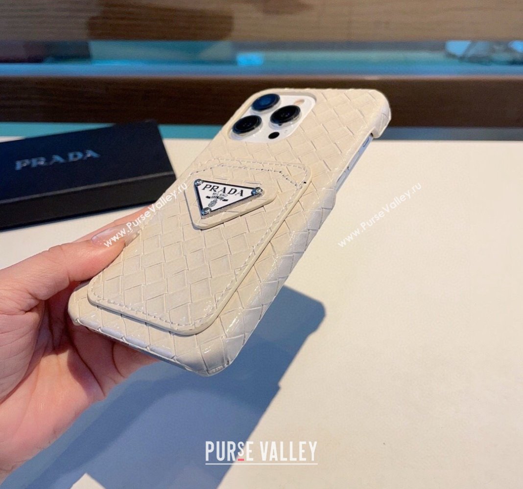 Prada Woven iPhone Case White 2024 0409 (XMN-240409085)