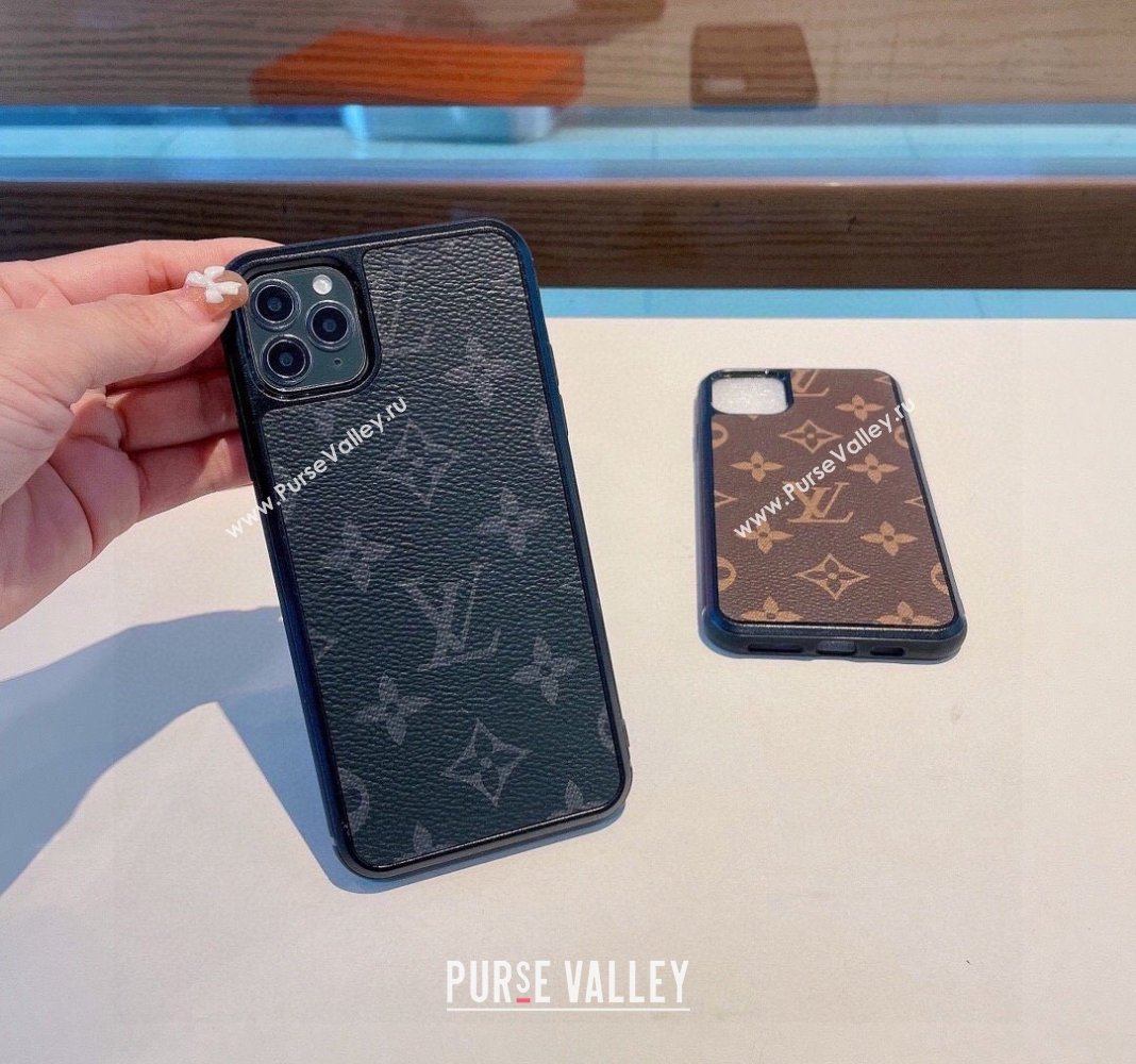 Louis Vuitton Monogram iPhone Case Black 2024 0409 (XMN-240409086)