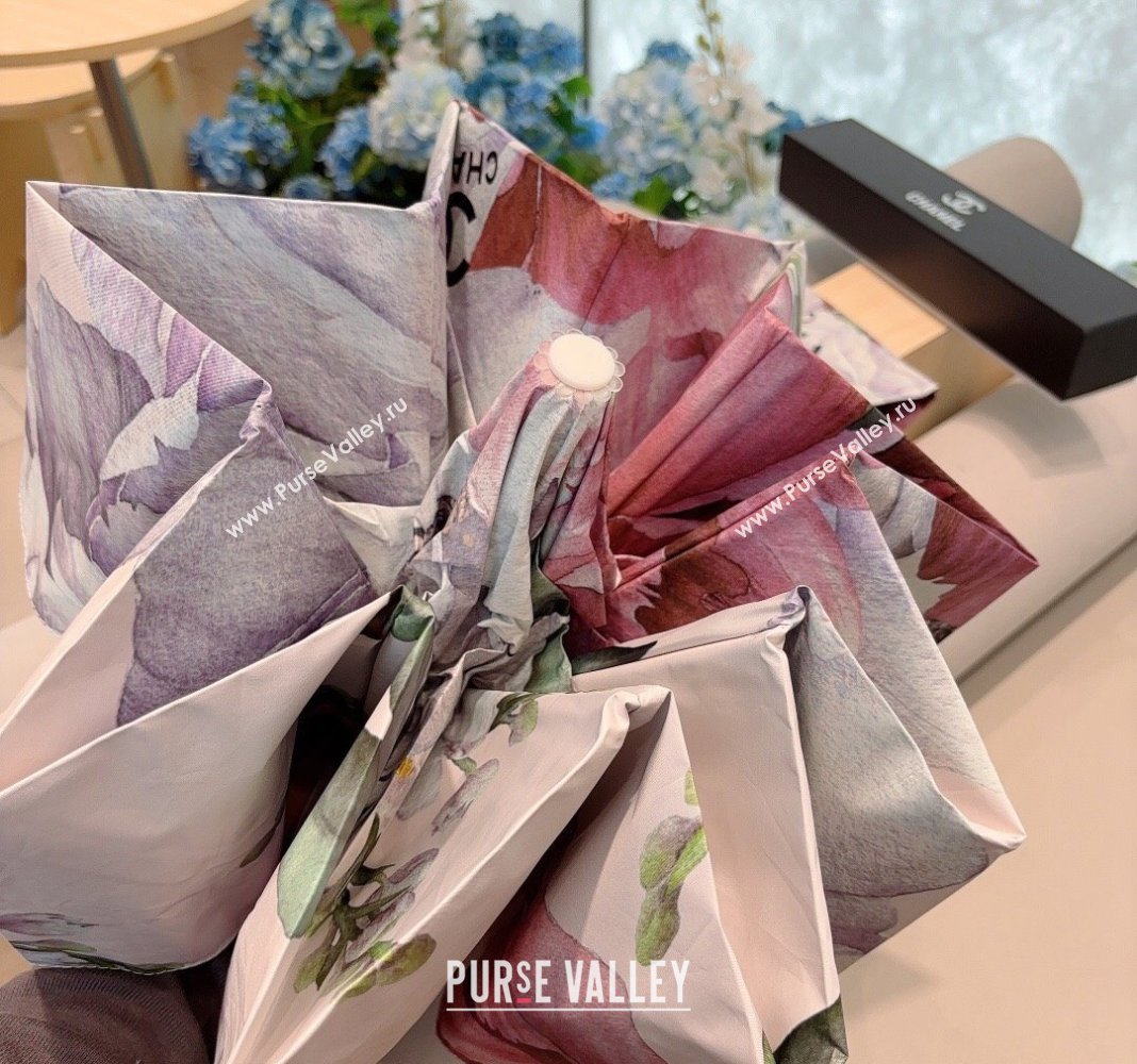 Chanel Flora Umbrella White/Multicolor 2024 040902 (A-240409116)