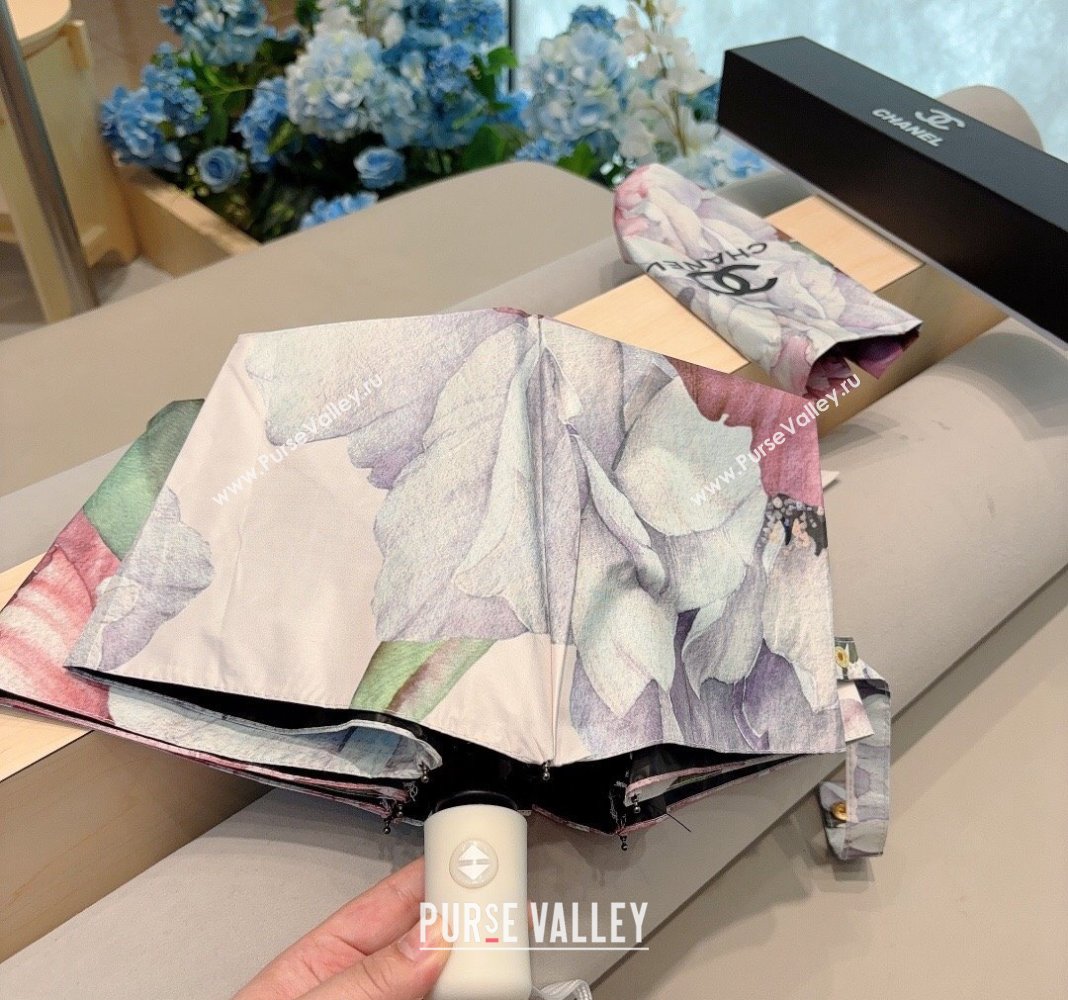 Chanel Flora Umbrella White/Multicolor 2024 040902 (A-240409116)