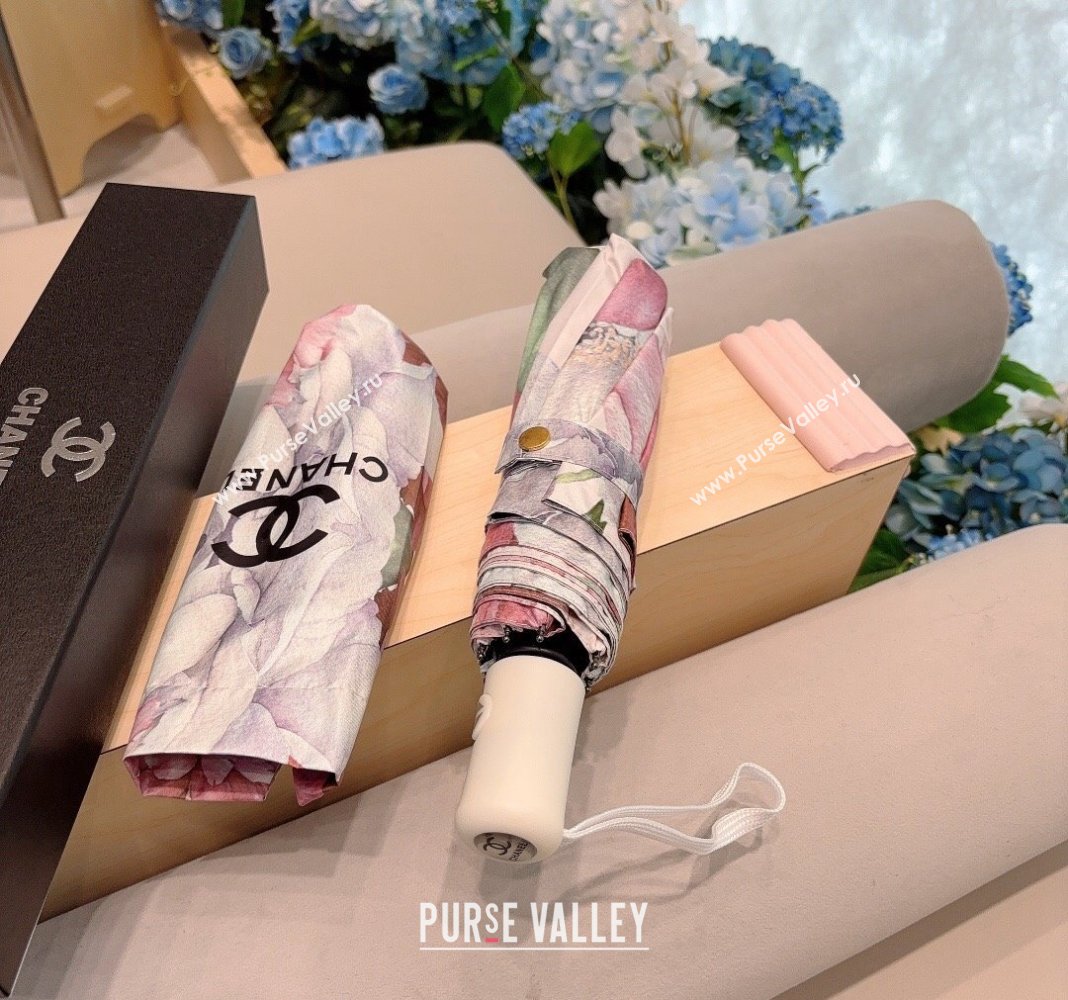 Chanel Flora Umbrella White/Multicolor 2024 040902 (A-240409116)