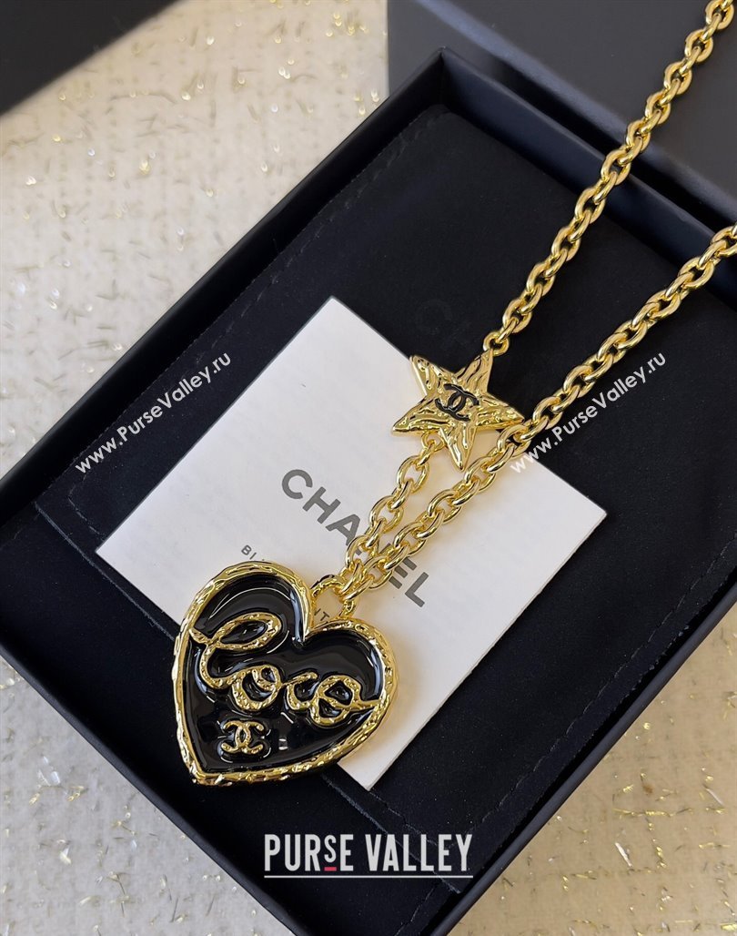 Chanel Black Heart Penadant Necklace 2024 0511 (YF-240511008)