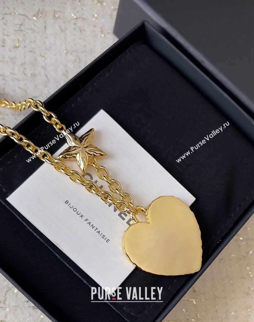 Chanel Black Heart Penadant Necklace 2024 0511 (YF-240511008)