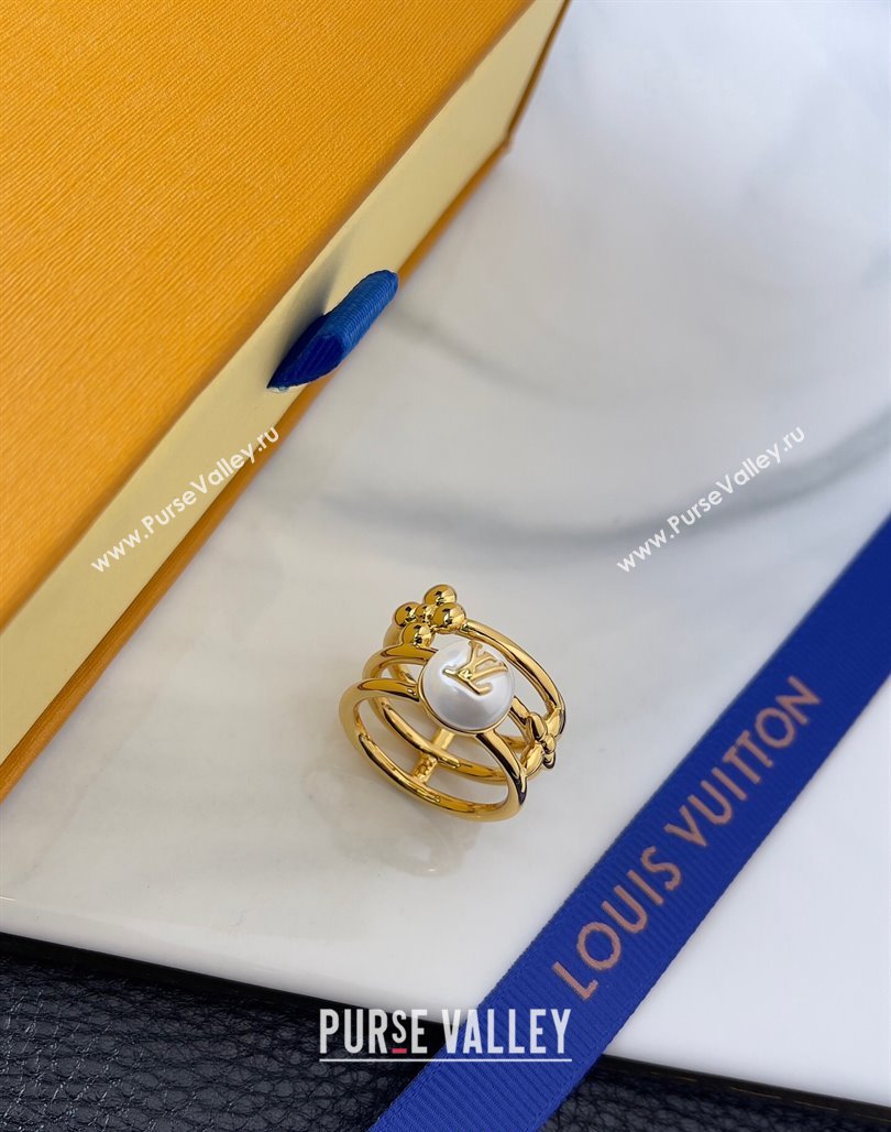 Louis Vuitton Louisa Ring with Pearl 2024 (YF-240510116)