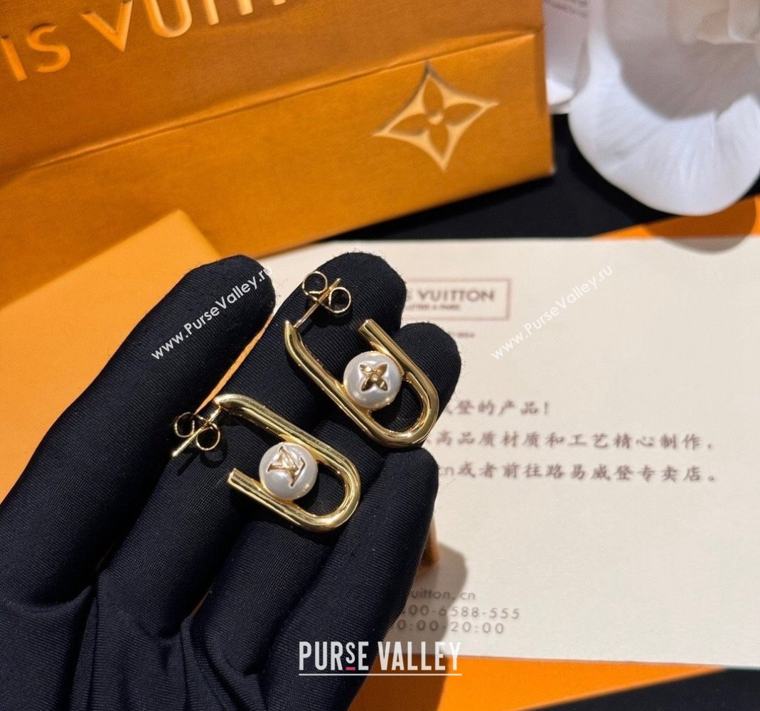 Louis Vuitton My LV Chain Pearls Earrings 2024 (YF-240510119)