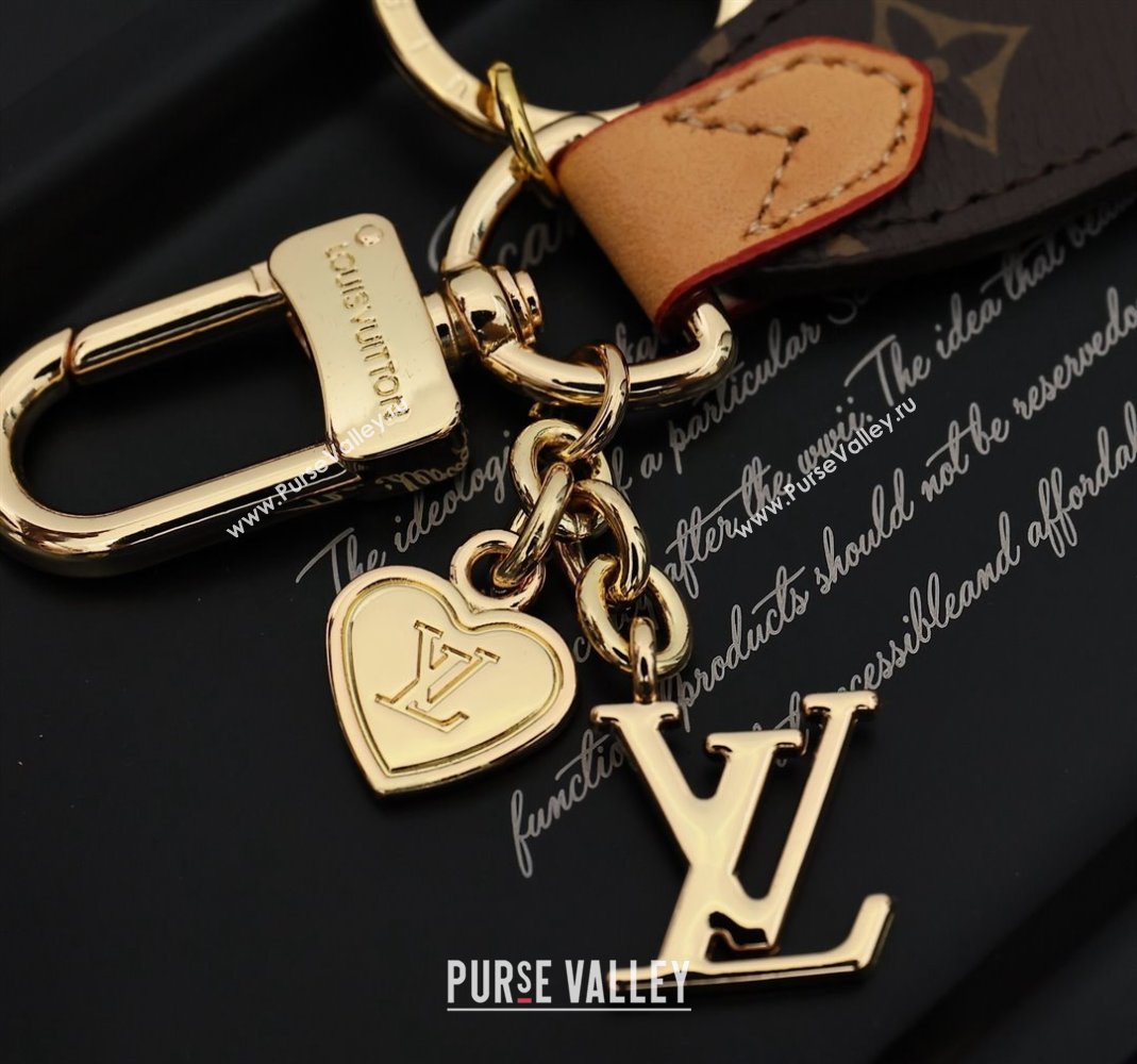 Louis Vuitton Heart Bag Charm and Key Holder Brown Moongram Canvas 2024 0513 (HY-240513012)