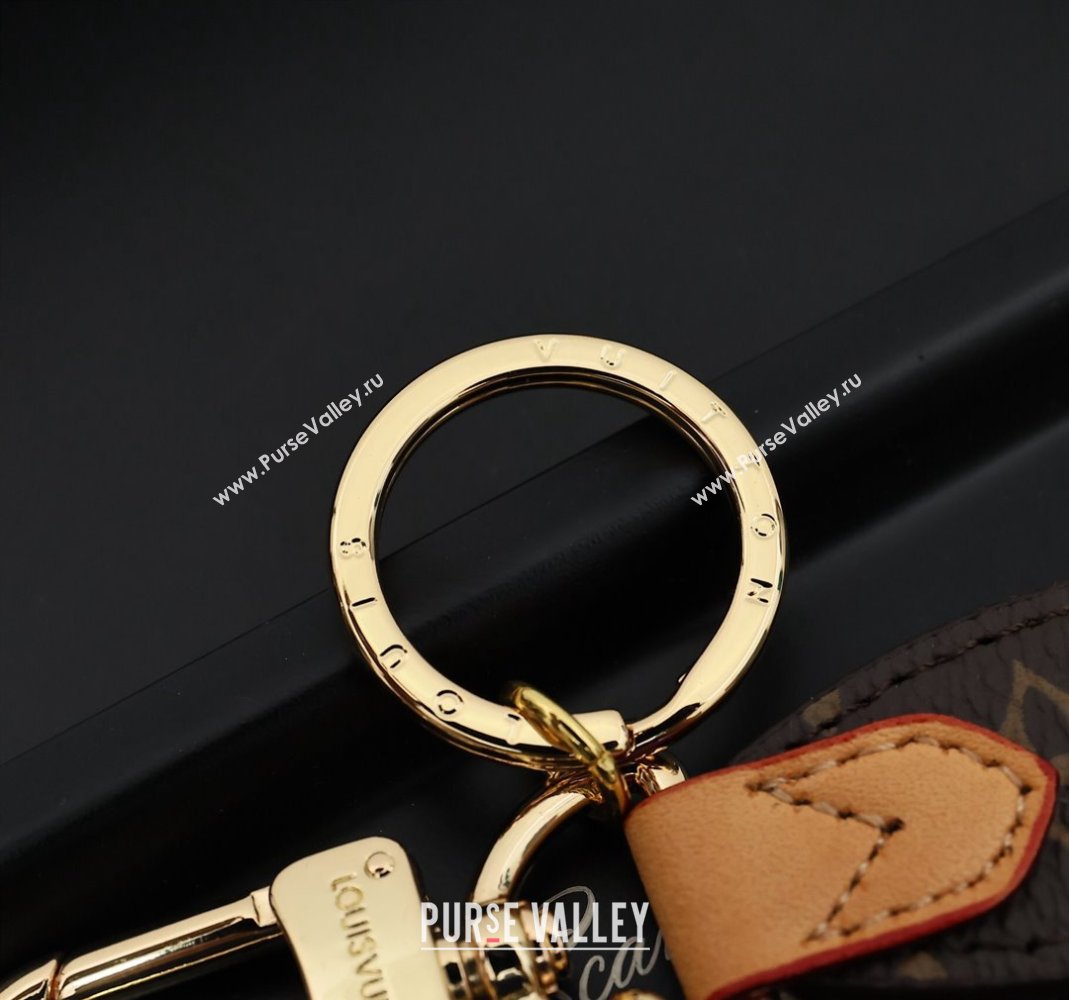 Louis Vuitton Heart Bag Charm and Key Holder Brown Moongram Canvas 2024 0513 (HY-240513012)