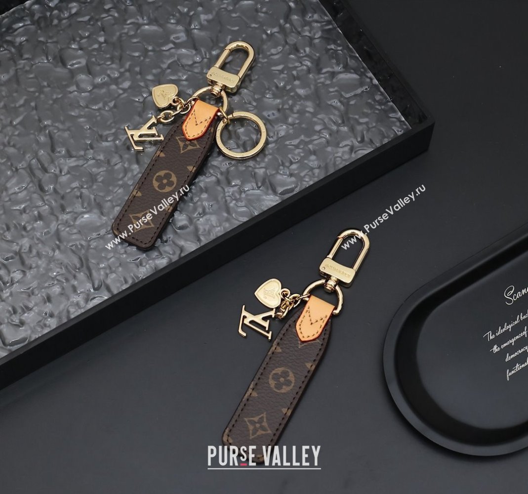 Louis Vuitton Heart Bag Charm and Key Holder Brown Moongram Canvas 2024 0513 (HY-240513012)