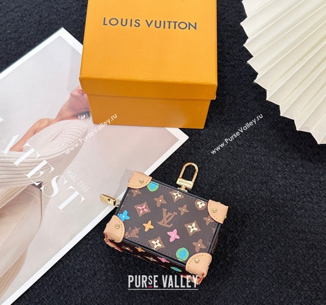 Louis Vuitton Monogram Craggy Canvas Soft Trunk Pouch Bag Charm and Key Holder Brown 2024 (HY-240513005)