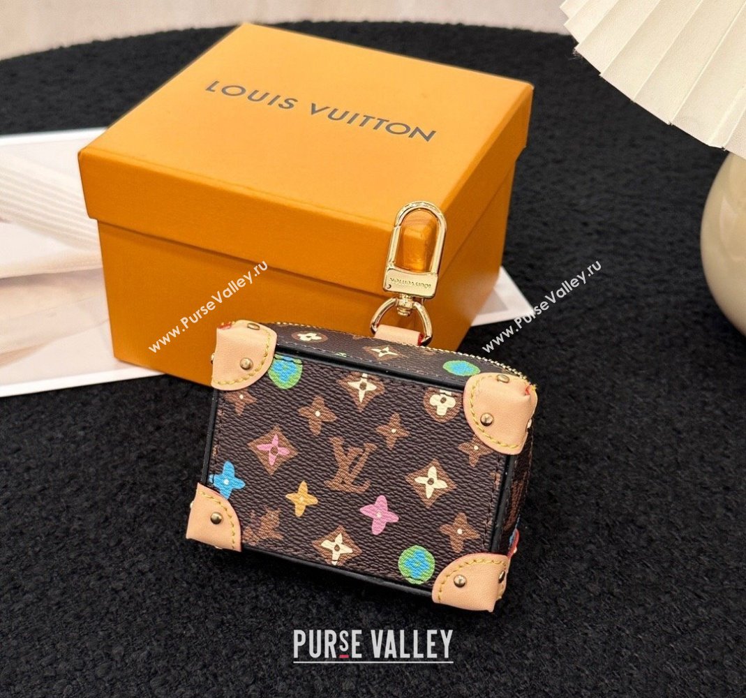 Louis Vuitton Monogram Craggy Canvas Soft Trunk Pouch Bag Charm and Key Holder Brown 2024 (HY-240513005)