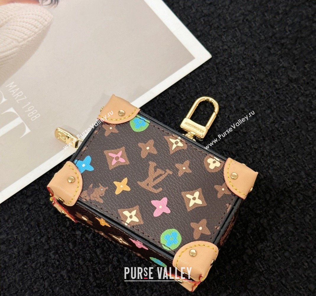 Louis Vuitton Monogram Craggy Canvas Soft Trunk Pouch Bag Charm and Key Holder Brown 2024 (HY-240513005)