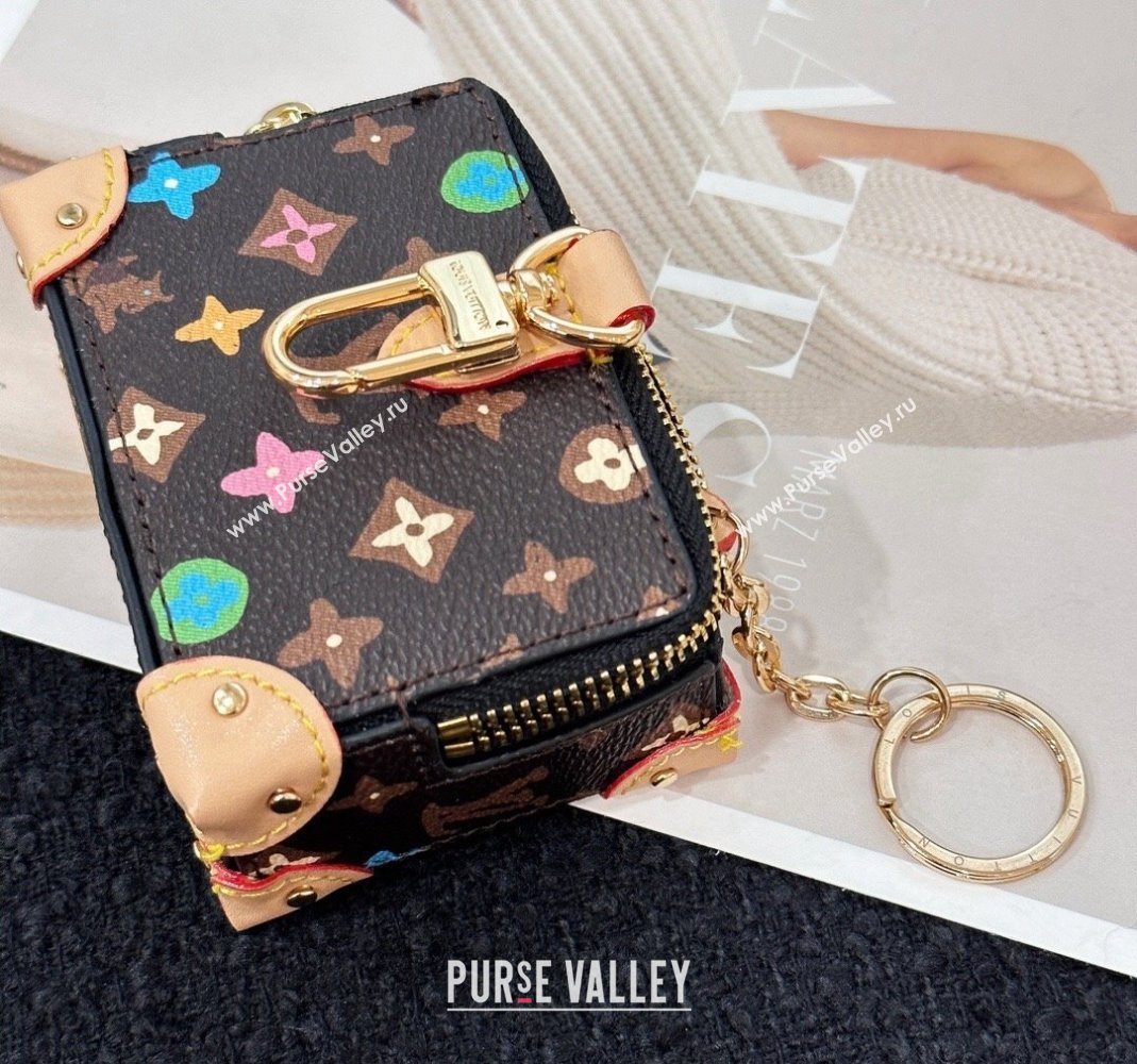 Louis Vuitton Monogram Craggy Canvas Soft Trunk Pouch Bag Charm and Key Holder Brown 2024 (HY-240513005)