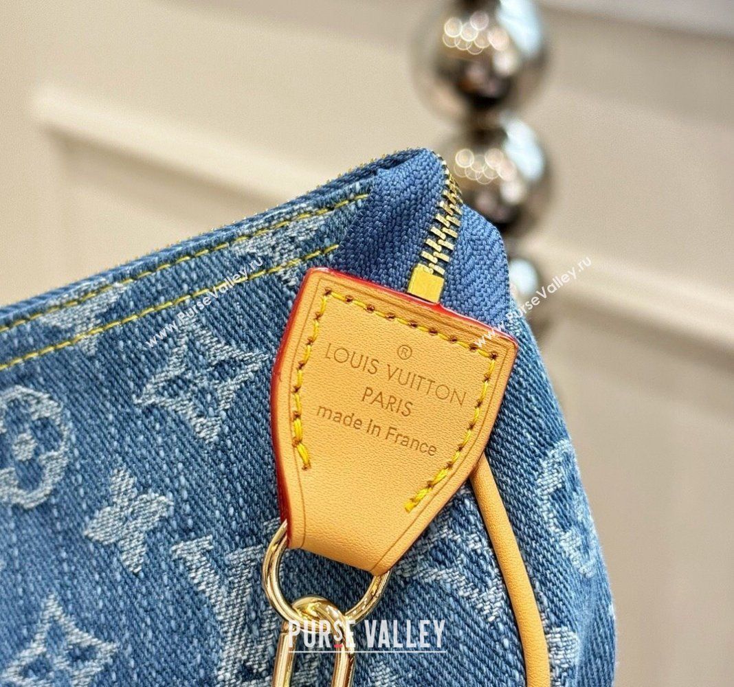 Louis Vuitton Mini Pochette Accessoires Bag On Chain Blue Denim 2024 0513 (HY-240513045)