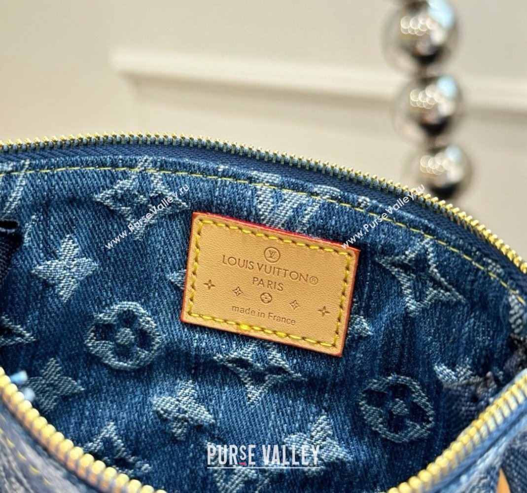 Louis Vuitton Mini Pochette Accessoires Bag On Chain Blue Denim 2024 0513 (HY-240513045)