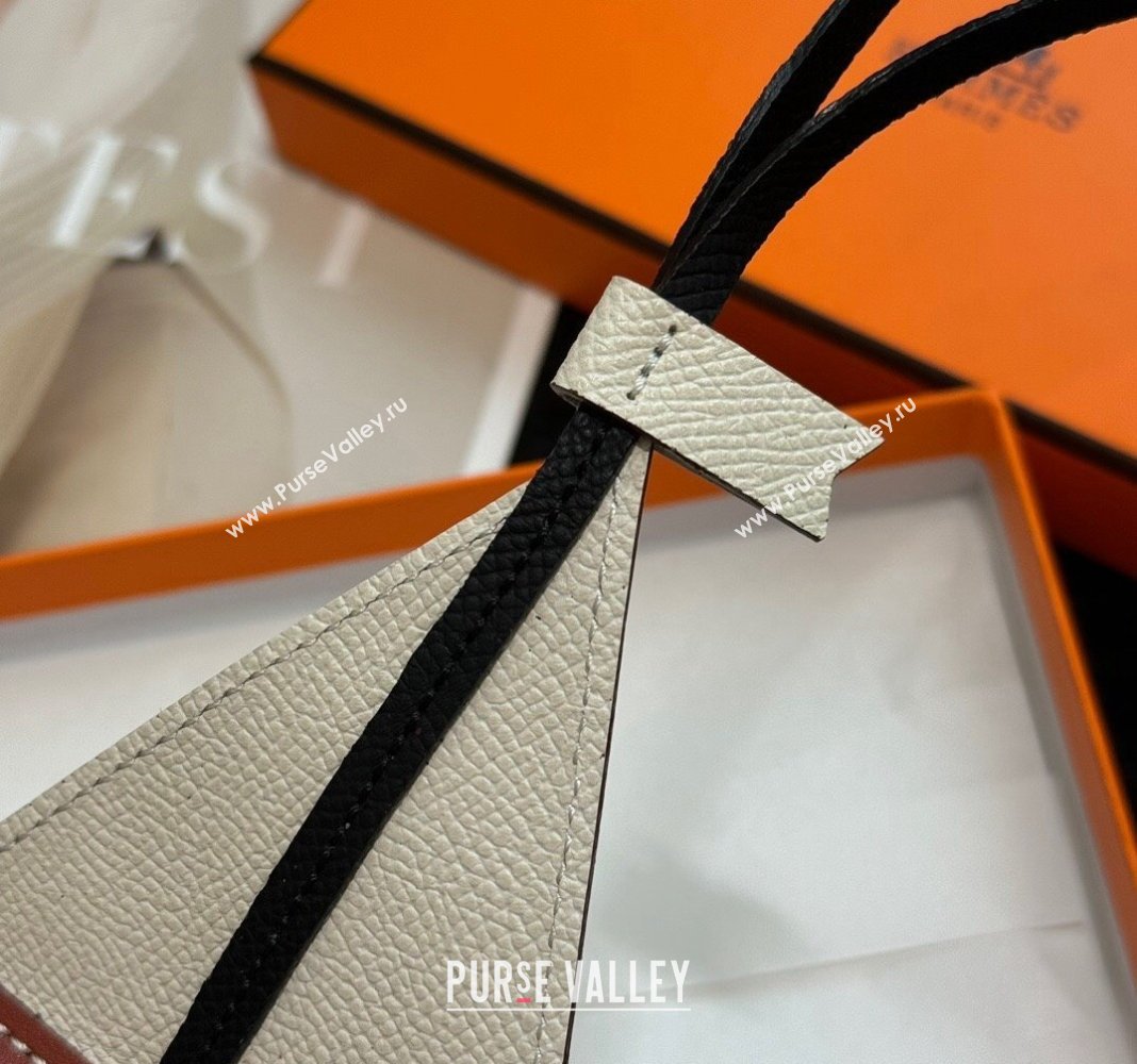 Hermes Sail 24 Charm in Epsom Calfskin Blue/White 2024 0513 (HY-240513063)