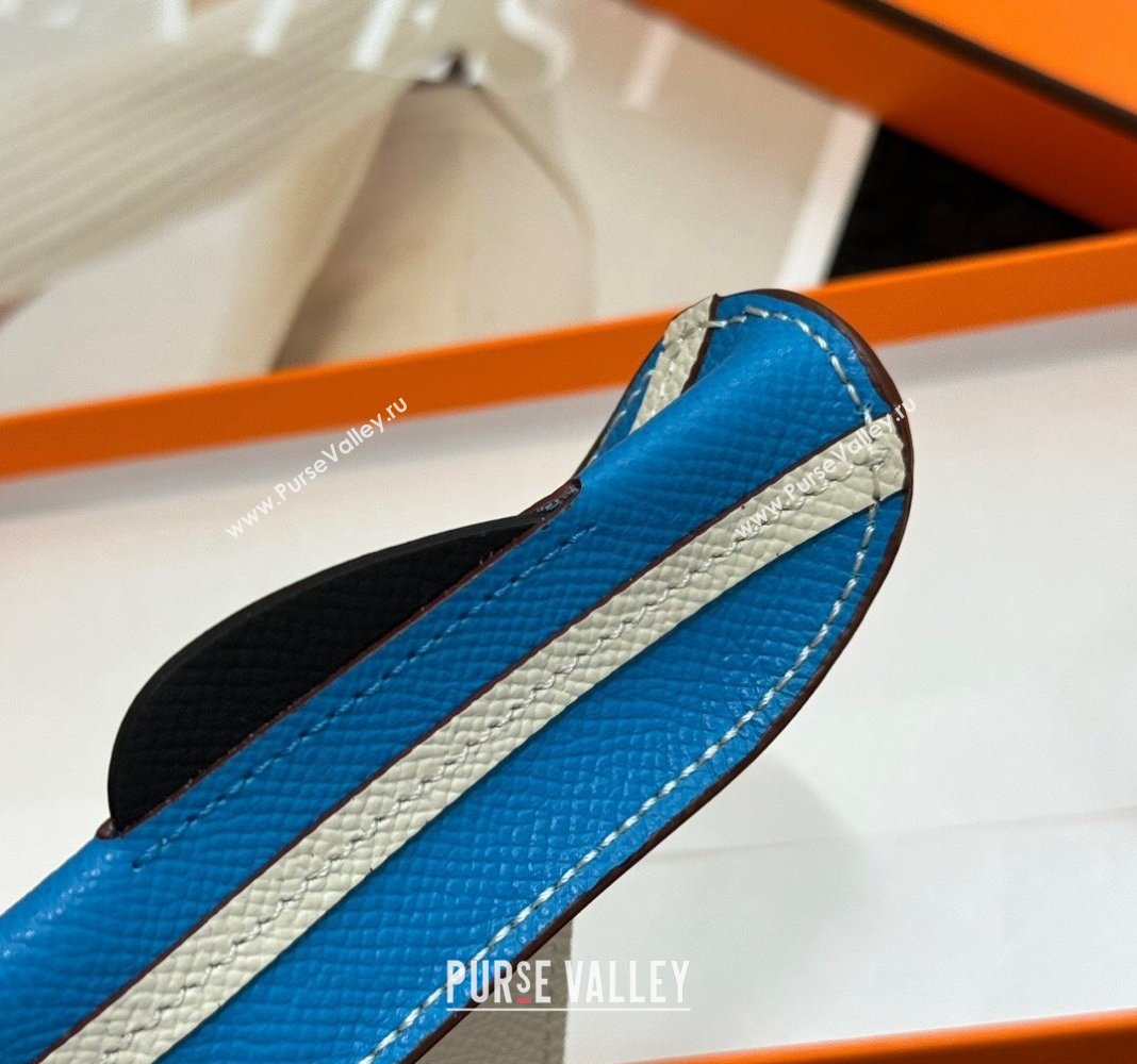 Hermes Sail 24 Charm in Epsom Calfskin Blue/White 2024 0513 (HY-240513063)