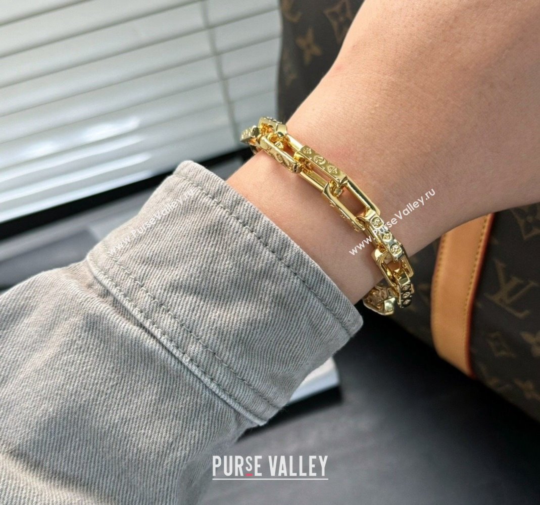 Louis Vuitton Monogram Chain Bracelet Yellow Gold 2024 M00308 (HY-240513020)