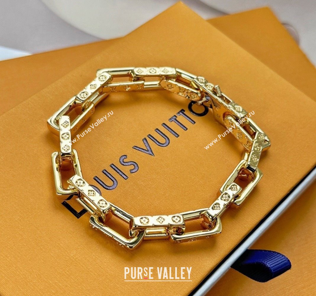 Louis Vuitton Monogram Chain Bracelet Yellow Gold 2024 M00308 (HY-240513020)