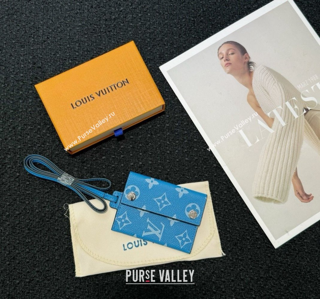 Louis Vuitton Card Holder Necklace Blue 2024 M83154 (HY-240513049)