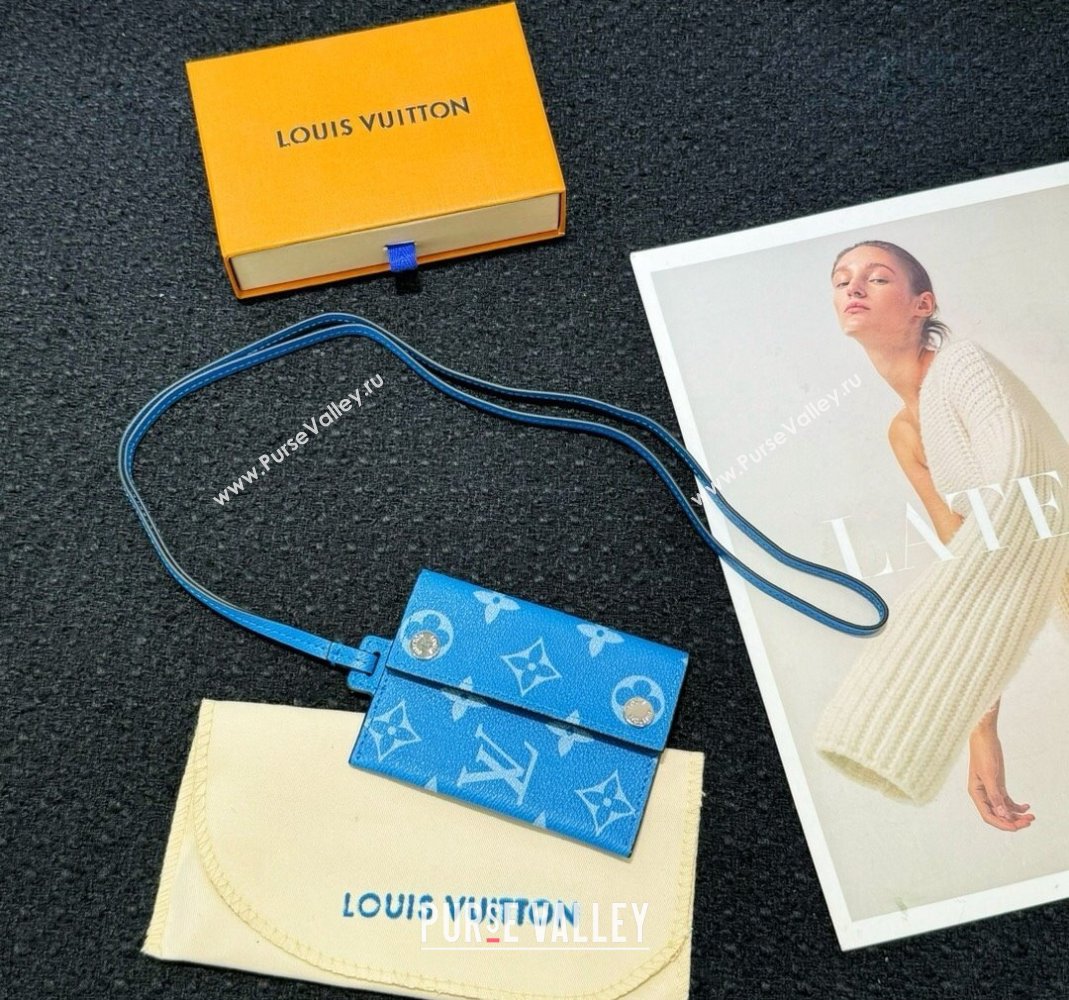 Louis Vuitton Card Holder Necklace Blue 2024 M83154 (HY-240513049)