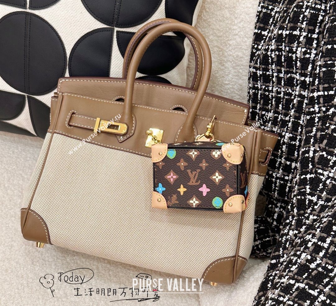 Louis Vuitton Monogram Craggy Canvas Soft Trunk Pouch Bag Charm and Key Holder Brown 2024 (HY-240513005)