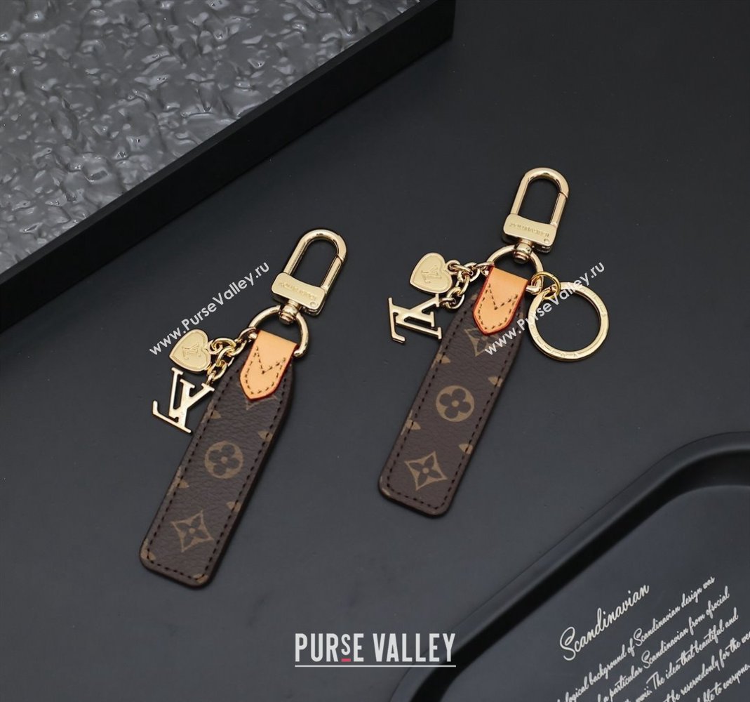 Louis Vuitton Heart Bag Charm and Key Holder Brown Moongram Canvas 2024 0513 (HY-240513012)