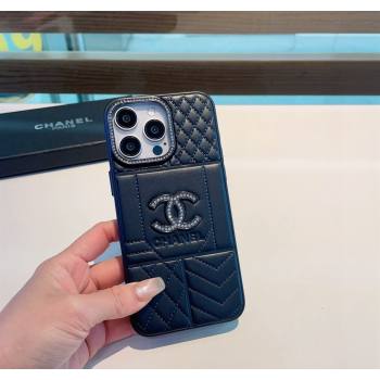Chanel Quilted iPhone Case Black 2024 0513 (A-240513088)