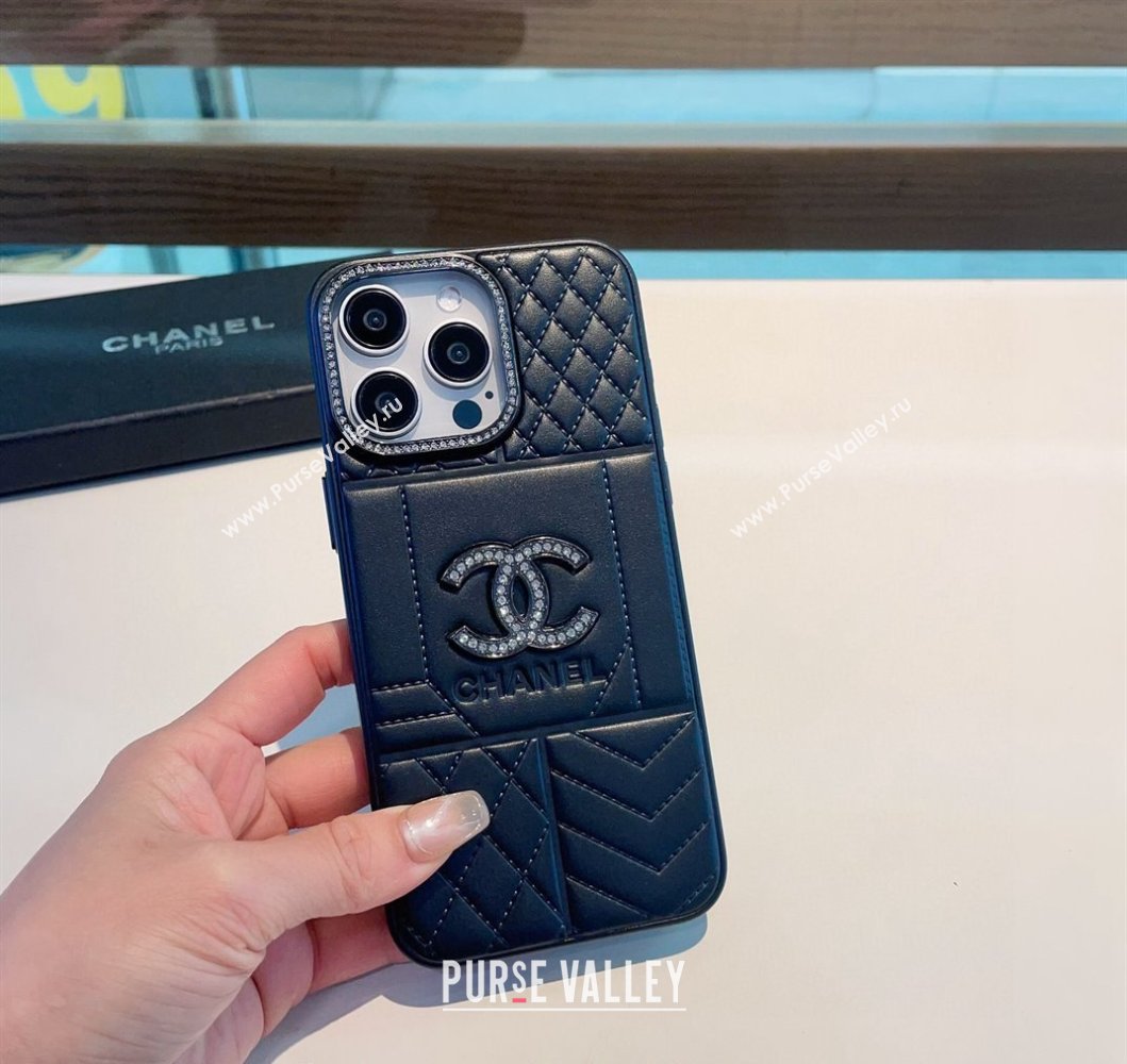 Chanel Quilted iPhone Case Black 2024 0513 (A-240513088)