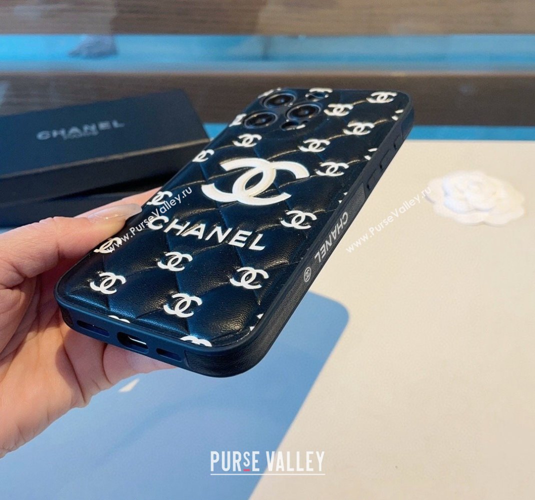 Chanel Quilted CC iPhone Case Black 2024 0512 (A-240513093)