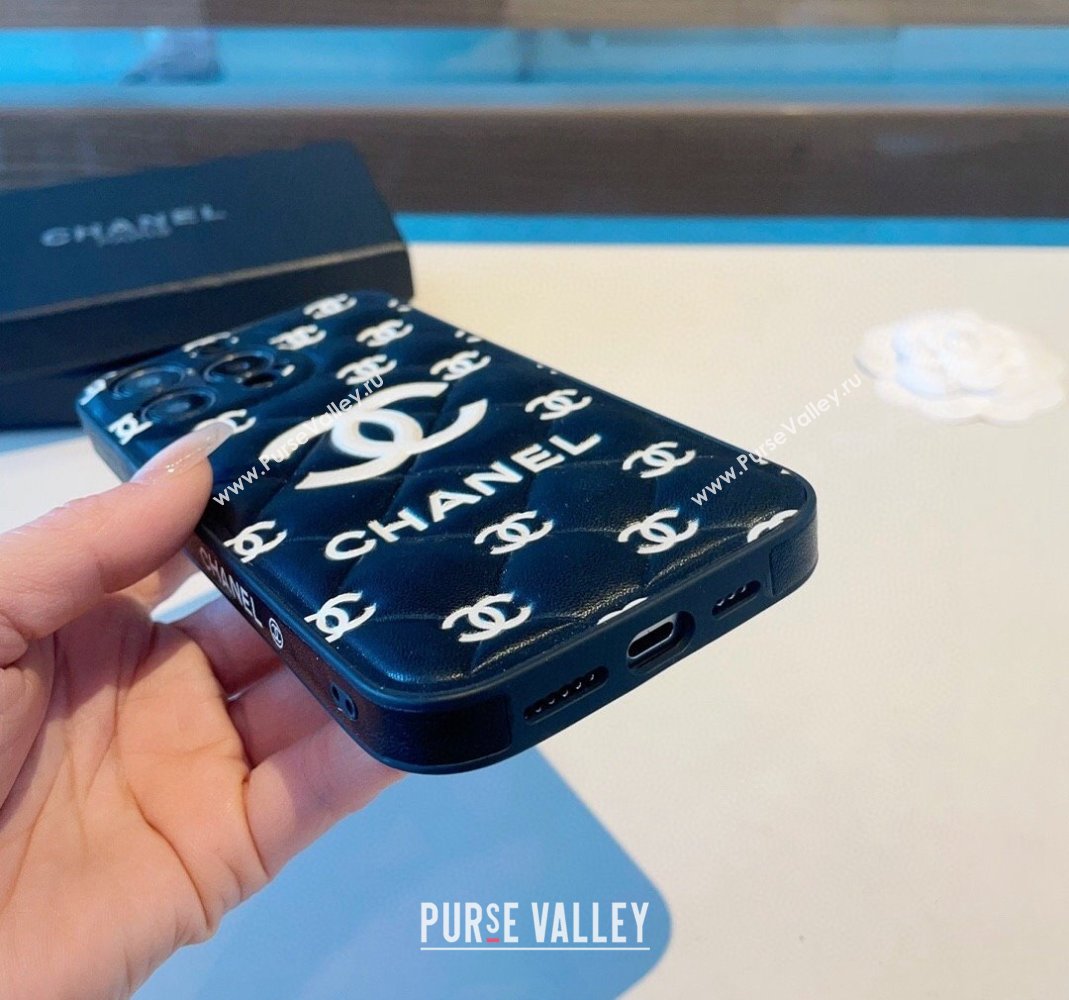 Chanel Quilted CC iPhone Case Black 2024 0512 (A-240513093)