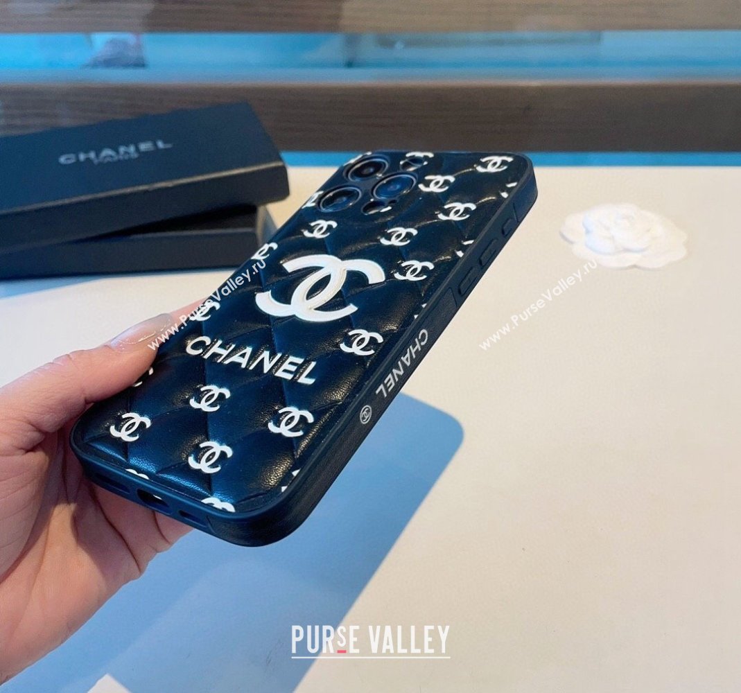 Chanel Quilted CC iPhone Case Black 2024 0512 (A-240513093)