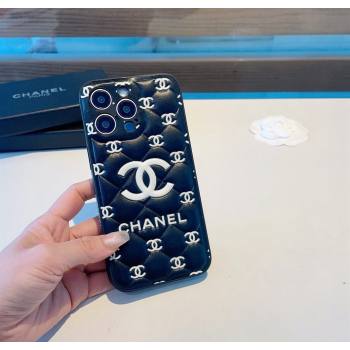 Chanel Quilted CC iPhone Case Black 2024 0512 (A-240513093)