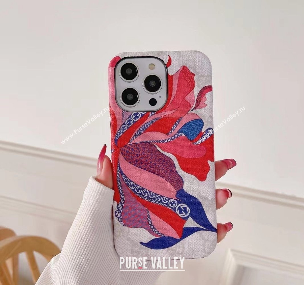 Gucci Printed iPhone Case Red 2024 0513 (HY-240513097)