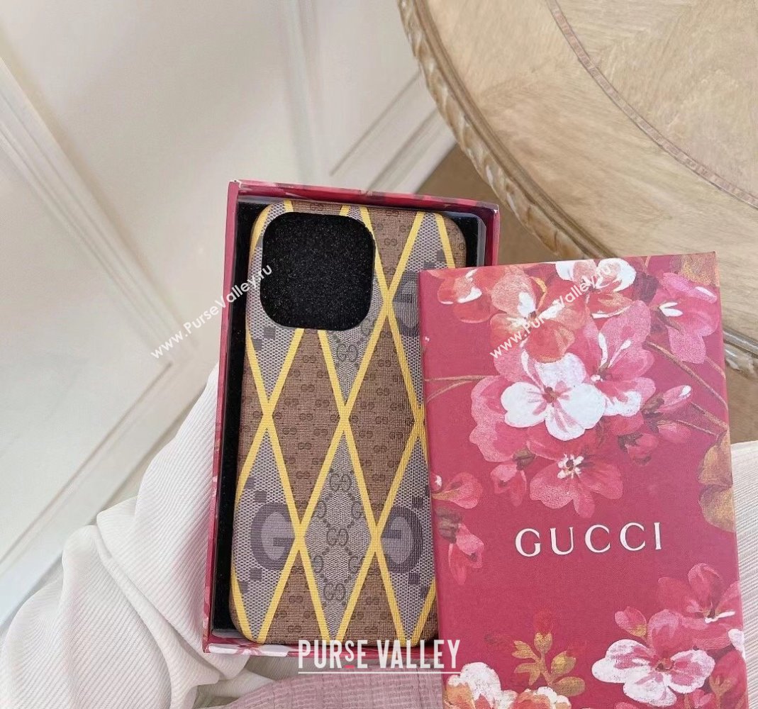 Gucci Geometry iPhone Case Grey 2024 0513 (HY-240513100)