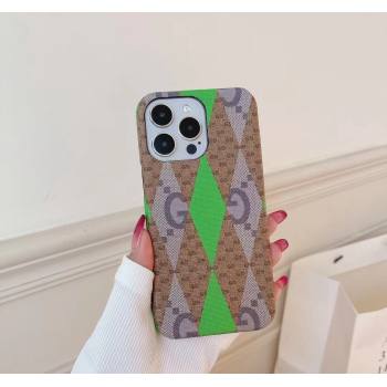 Gucci Geometry iPhone Case Green 2024 0513 (HY-240513099)