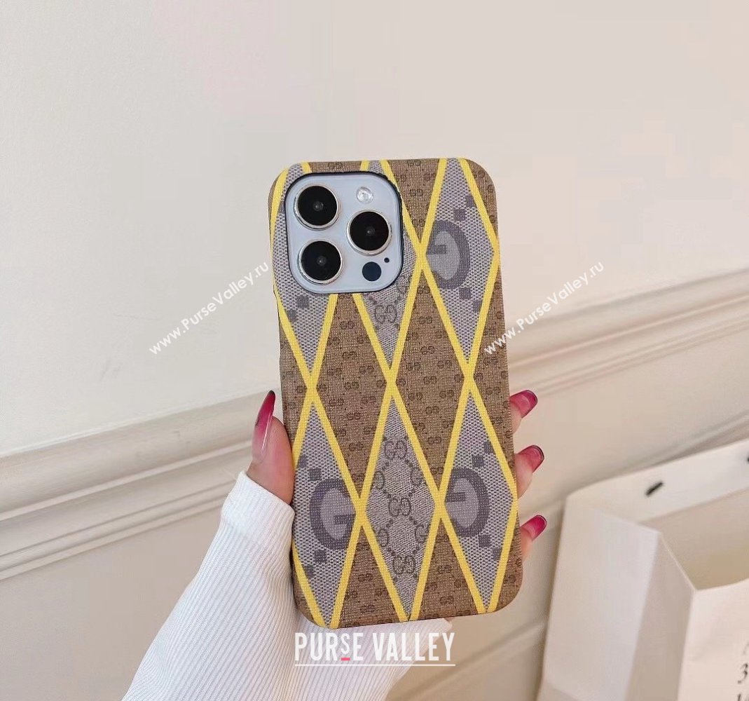Gucci Geometry iPhone Case Grey 2024 0513 (HY-240513100)