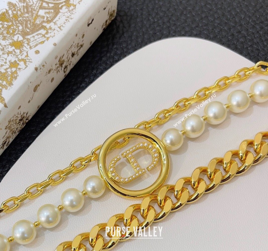 Dior 30 Montaigne Bracelet with Pearls 2024 0614 (YF-240614001)