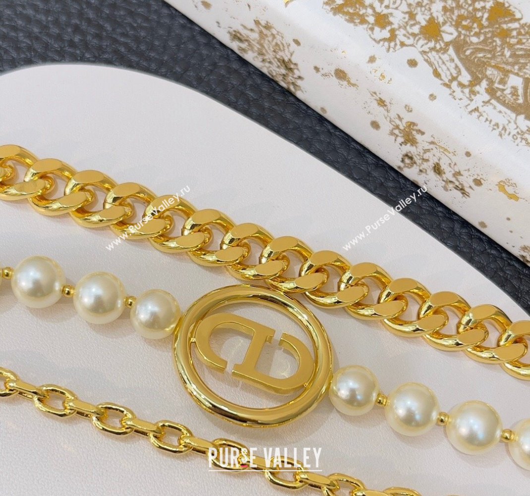 Dior 30 Montaigne Bracelet with Pearls 2024 0614 (YF-240614001)