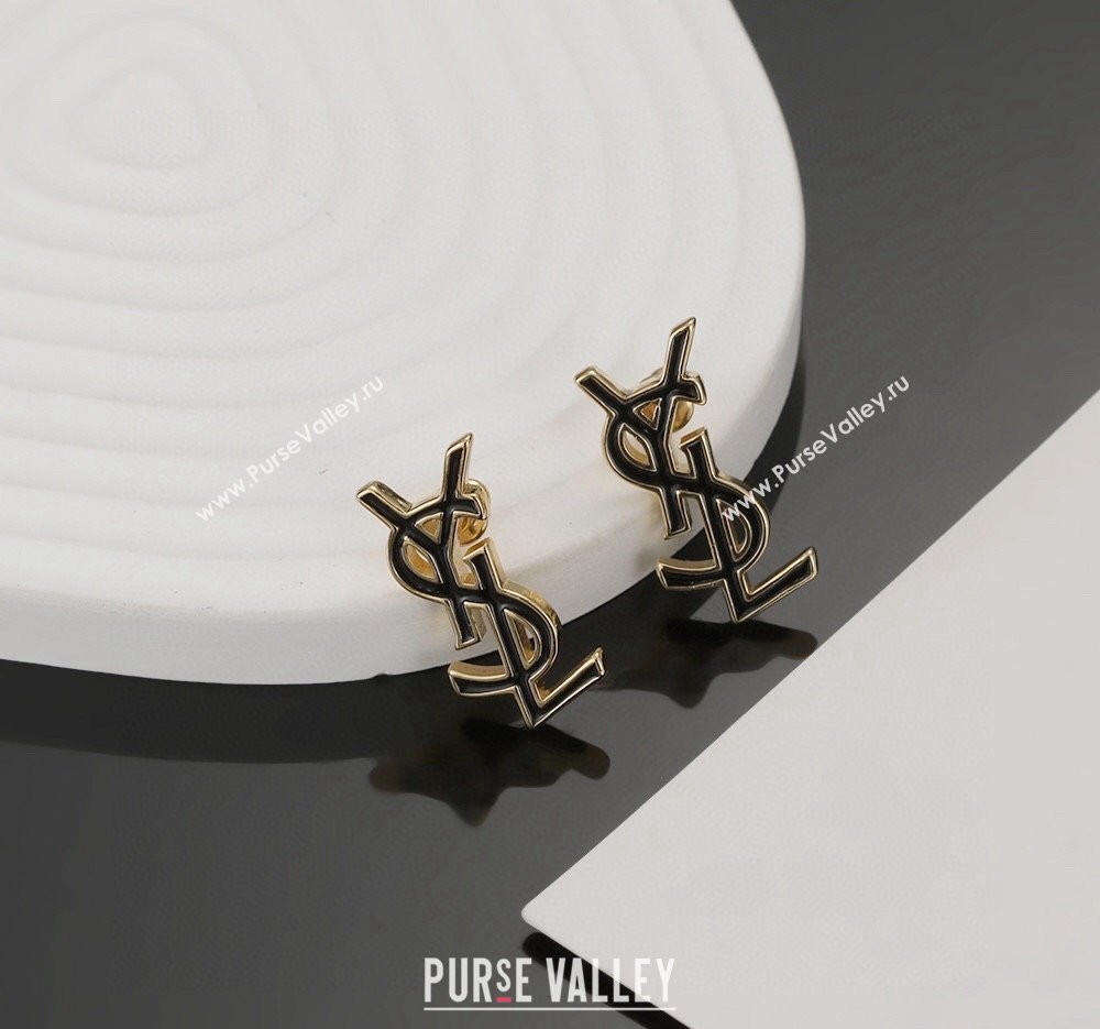 Saint Laurent YSL Earrings White/Black 2024 0614 (YF-240614044)