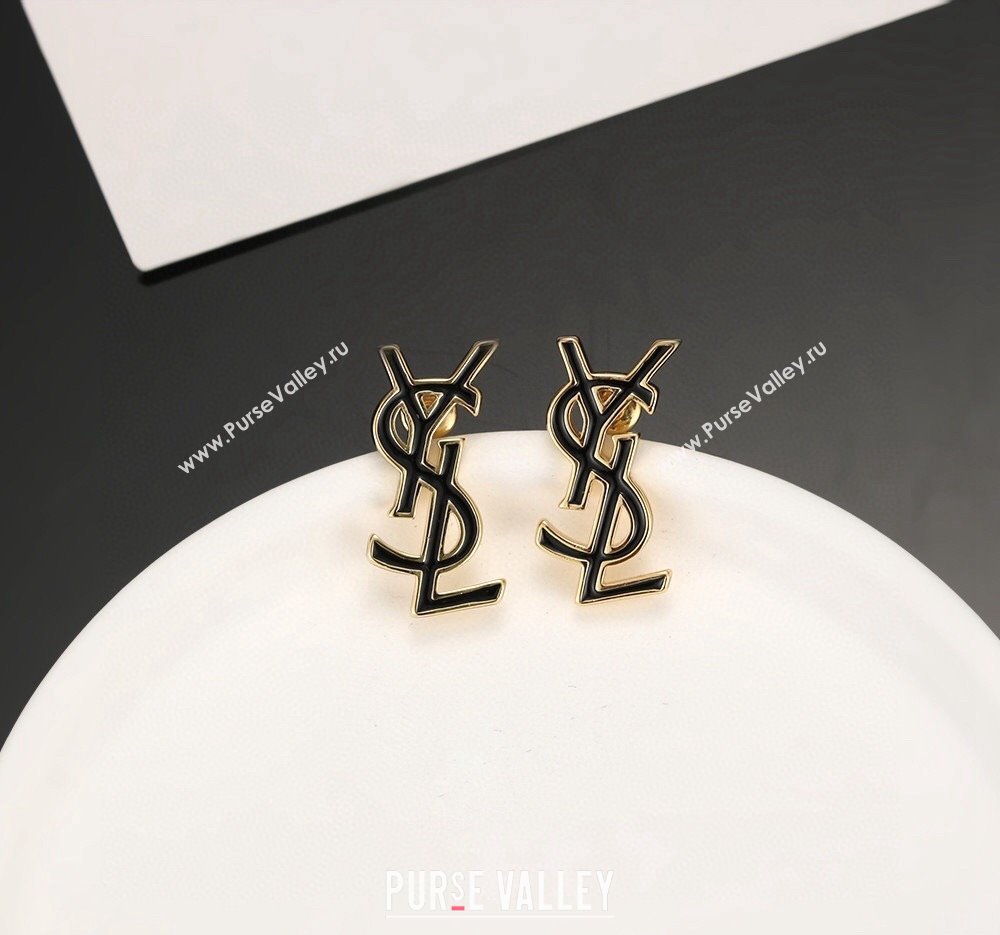 Saint Laurent YSL Earrings White/Black 2024 0614 (YF-240614044)