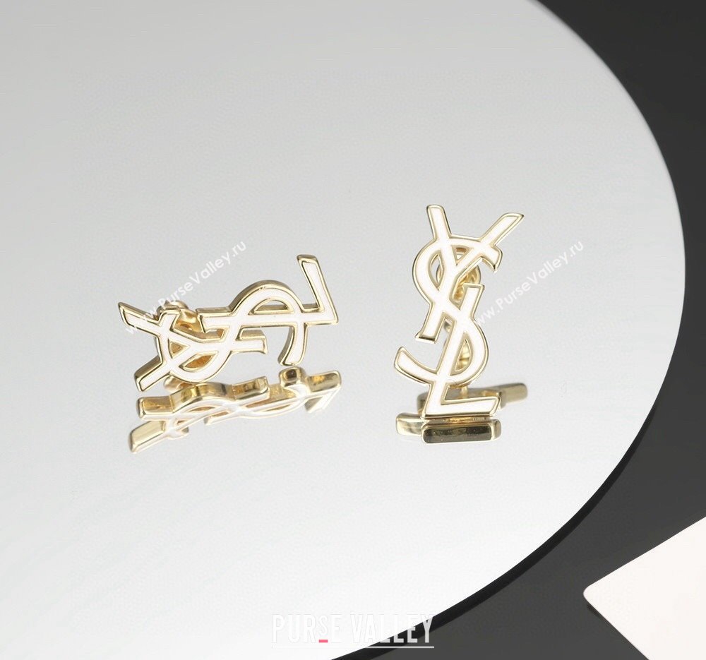 Saint Laurent YSL Earrings White/Black 2024 0614 (YF-240614044)