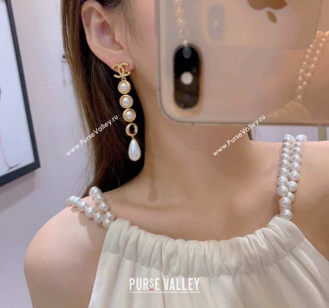 Chanel Pearls Long Earrings 2024 061402 (YF-240614109)