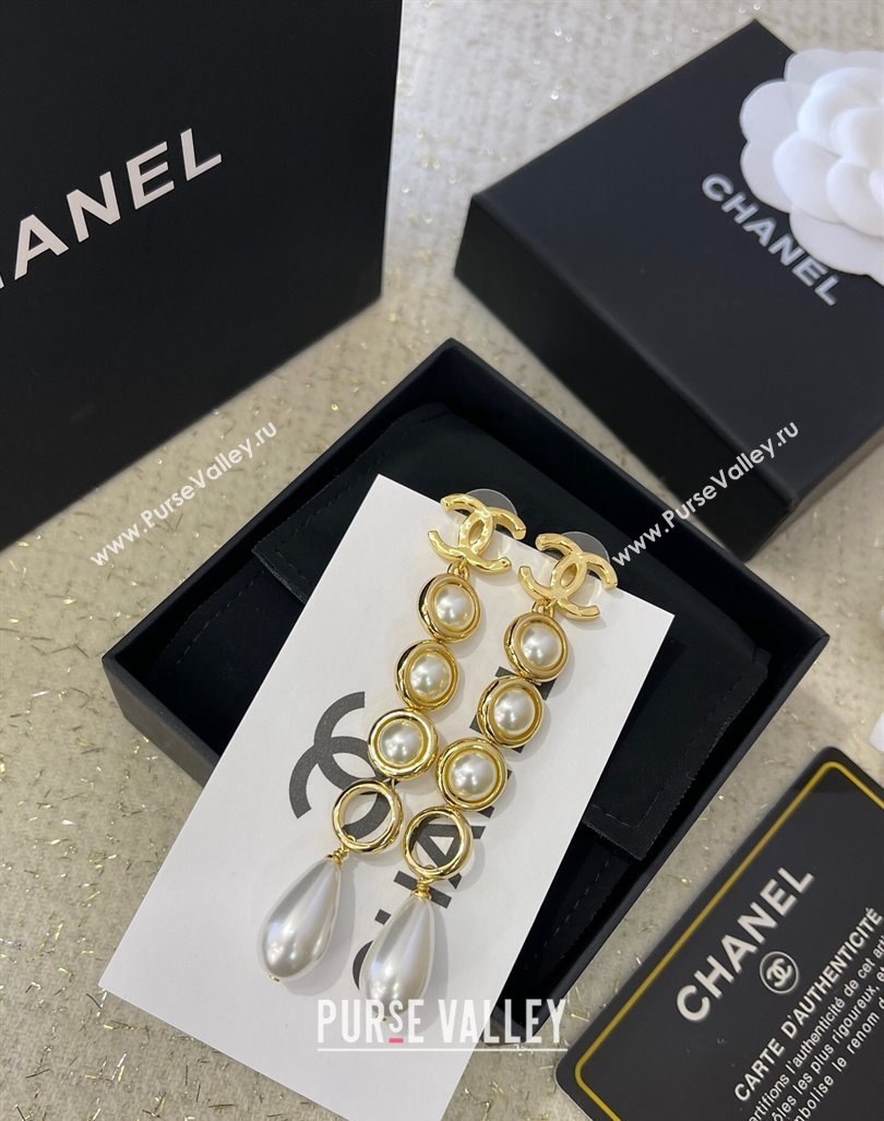 Chanel Pearls Long Earrings 2024 061402 (YF-240614109)