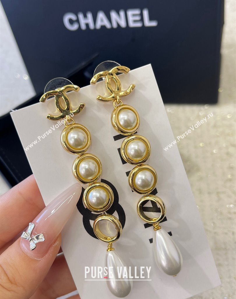 Chanel Pearls Long Earrings 2024 061402 (YF-240614109)