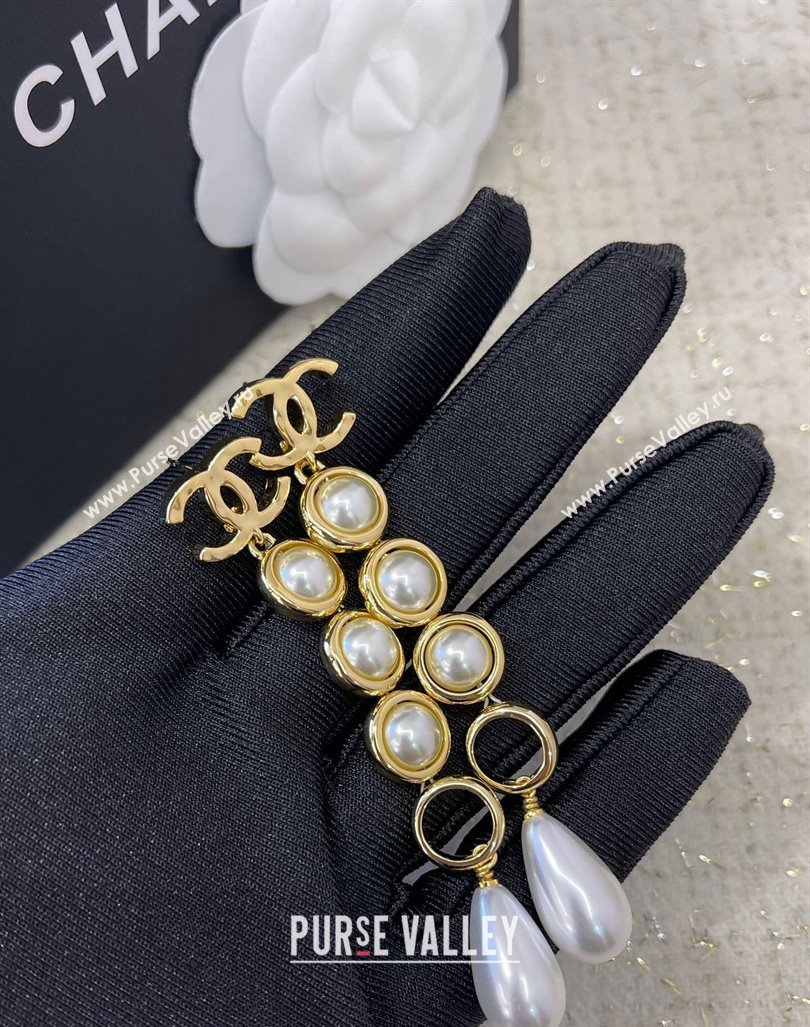 Chanel Pearls Long Earrings 2024 061402 (YF-240614109)