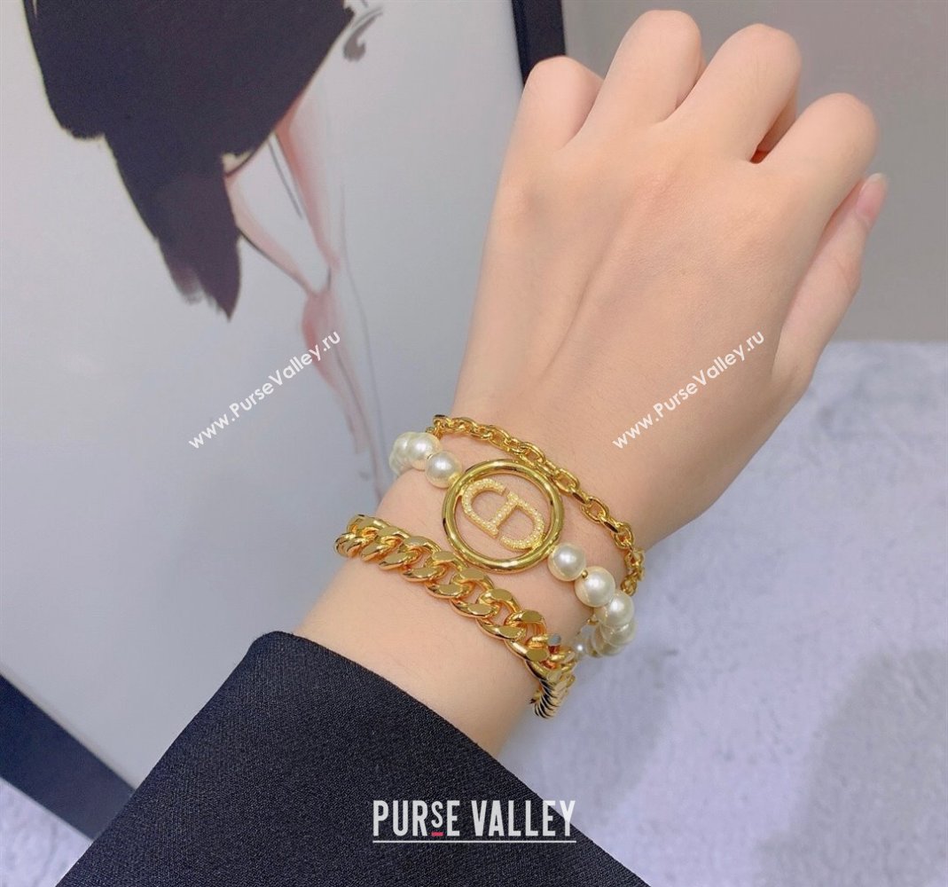 Dior 30 Montaigne Bracelet with Pearls 2024 0614 (YF-240614001)