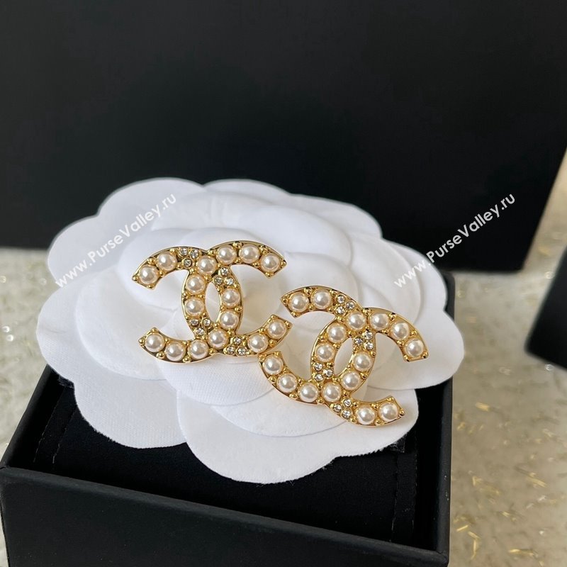 Chanel Pearls CC Earrings 2024 0912 (YF-240912035)